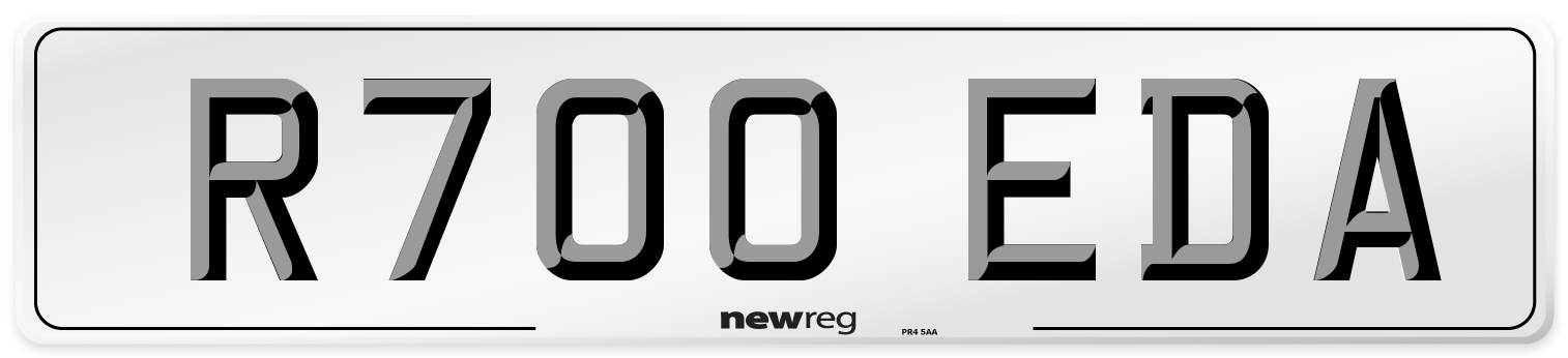 R700 EDA Number Plate from New Reg
